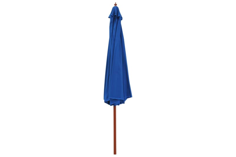 Parasoll med trestang 350 cm blå - Parasoller