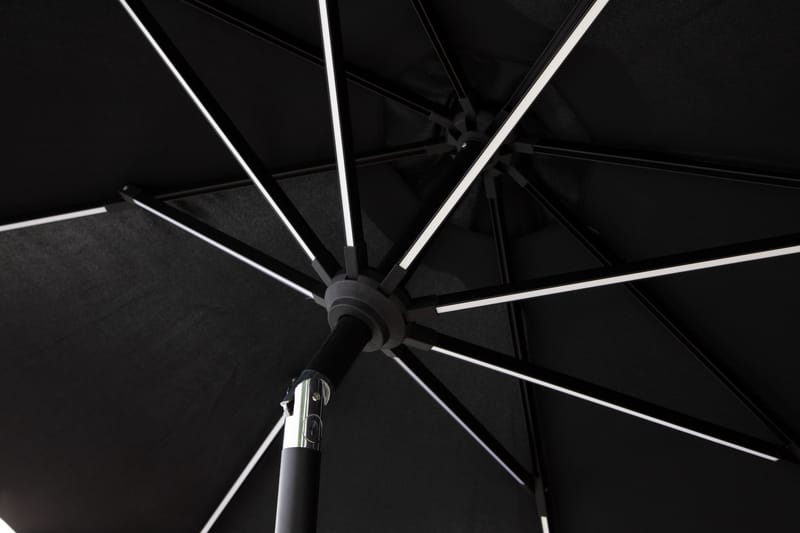Parasoll Sabal 270 cm med LED Svart - Venture Home - Parasoller