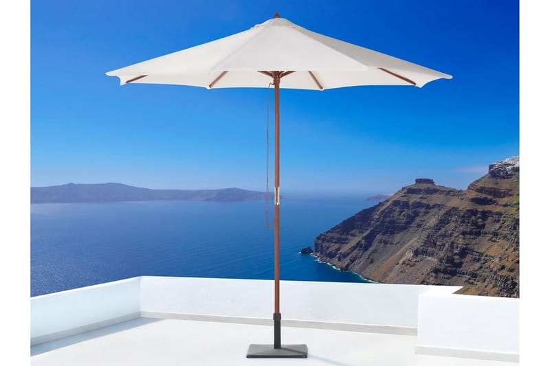 Parasoll Toscana 237 cm - Beige - Hagemøbler & utemiljø - Solbeskyttelse - Parasoller - Strandparasoll