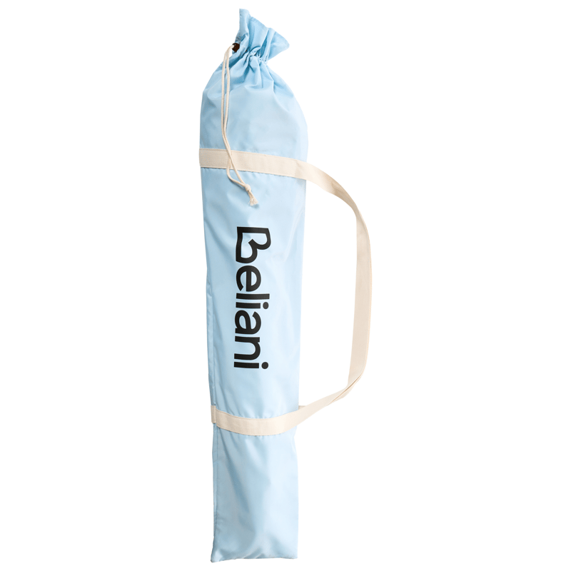 Parasoll utendørs 155 cm Mondello - hvit/blå - Hagemøbler & utemiljø - Solbeskyttelse - Parasoller - Strandparasoll