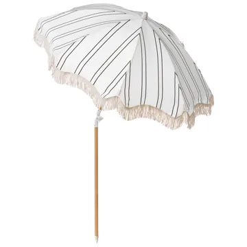 Parasoll utendørs 155 cm Mondello - hvit/svart - Hagemøbler & utemiljø - Solbeskyttelse - Parasoller - Strandparasoll
