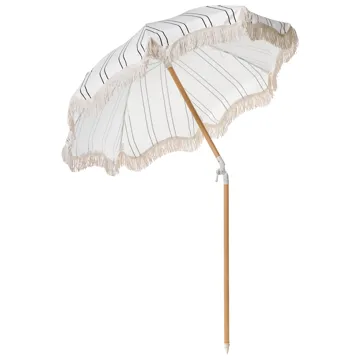 Parasoll utendørs 155 cm Mondello - hvit/svart - Hagemøbler & utemiljø - Solbeskyttelse - Parasoller - Strandparasoll