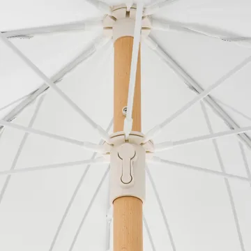 Parasoll utendørs 155 cm Mondello - hvit/svart - Hagemøbler & utemiljø - Solbeskyttelse - Parasoller - Strandparasoll