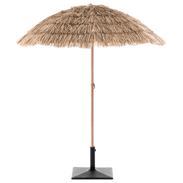 Parasoll utendørs 175 cm Civetta - naturlig/brun - Hagemøbler & utemiljø - Solbeskyttelse - Parasoller - Balkongparasoll