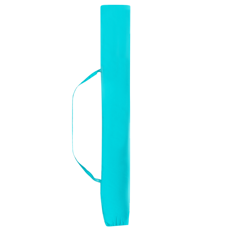 Parasoll utendørs 232 cm Sestriere - blå/hvit/brun - Hagemøbler & utemiljø - Solbeskyttelse - Parasoller - Balkongparasoll