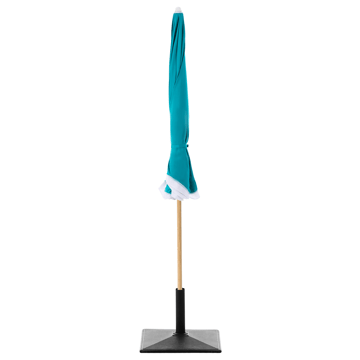 Parasoll utendørs 232 cm Sestriere - blå/hvit/brun - Hagemøbler & utemiljø - Solbeskyttelse - Parasoller - Balkongparasoll