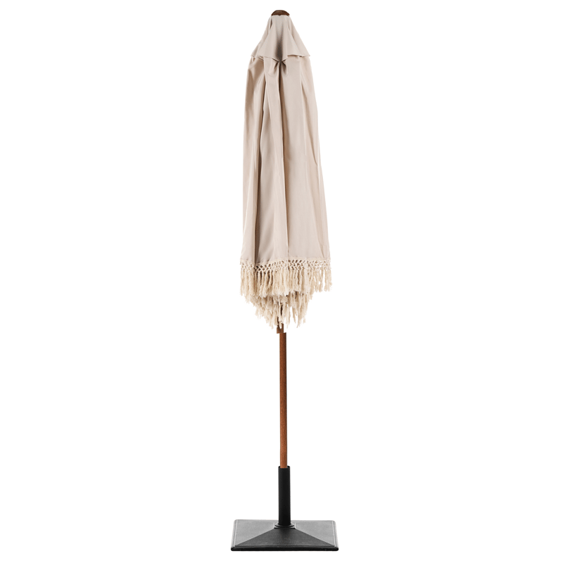 Parasoll utendørs 258 cm Murasa - beige/brun - Hagemøbler & utemiljø - Solbeskyttelse - Parasoller - Balkongparasoll
