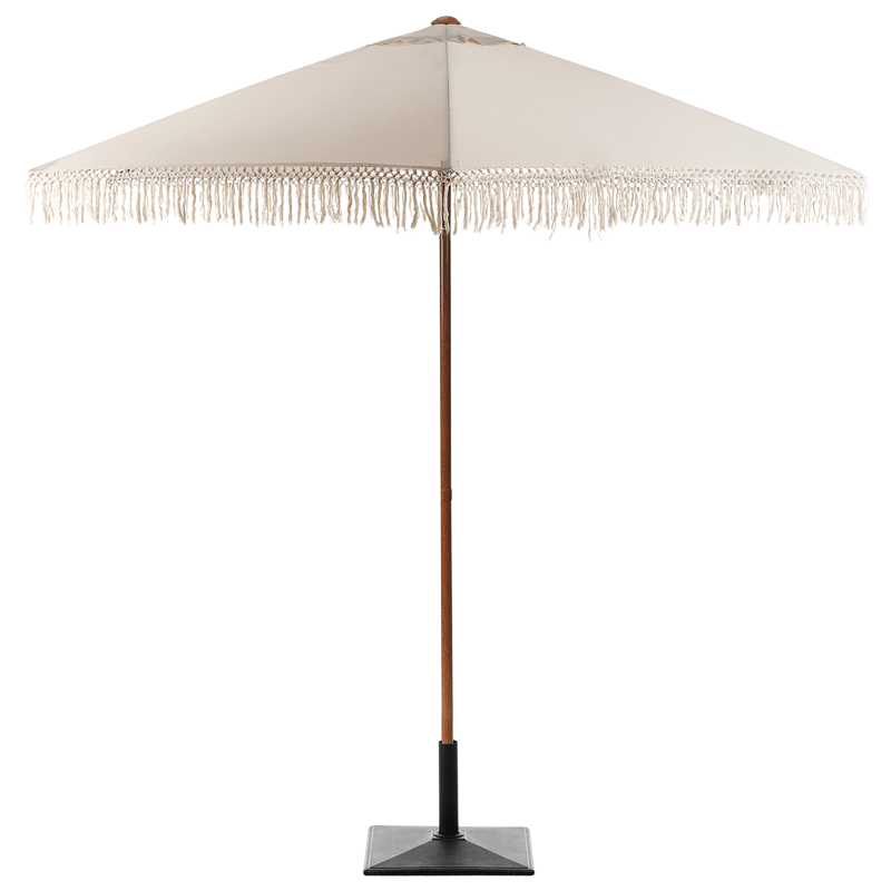 Parasoll utendørs 258 cm Murasa - beige/brun - Hagemøbler & utemiljø - Solbeskyttelse - Parasoller - Balkongparasoll