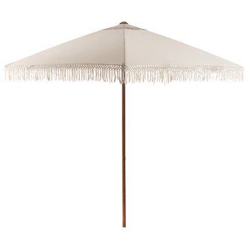 Parasoll utendørs 258 cm Murasa - beige/brun - Hagemøbler & utemiljø - Solbeskyttelse - Parasoller - Balkongparasoll