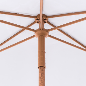 Parasoll utendørs 258 cm Murasa - hvit/brun - Hagemøbler & utemiljø - Solbeskyttelse - Parasoller - Balkongparasoll