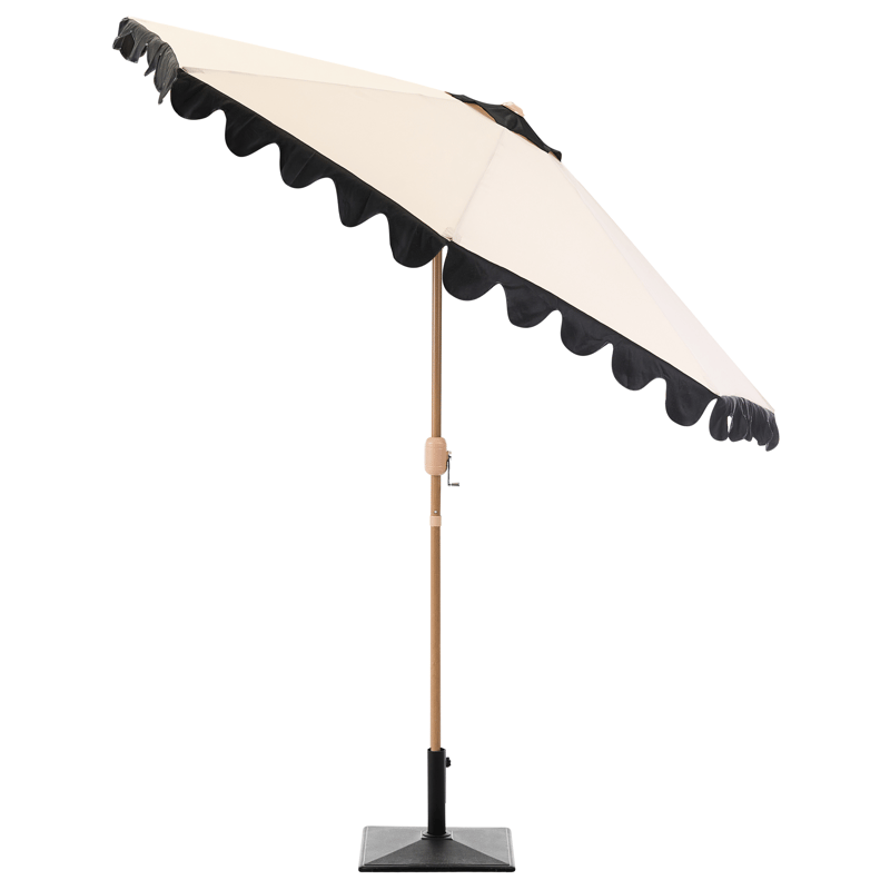 Parasoll utendørs 270 cm Isolotto - beige/brun/svart - Hagemøbler & utemiljø - Solbeskyttelse - Parasoller - Balkongparasoll