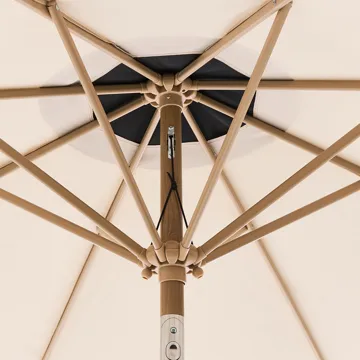 Parasoll utendørs 270 cm Isolotto - beige/brun/svart - Hagemøbler & utemiljø - Solbeskyttelse - Parasoller - Balkongparasoll