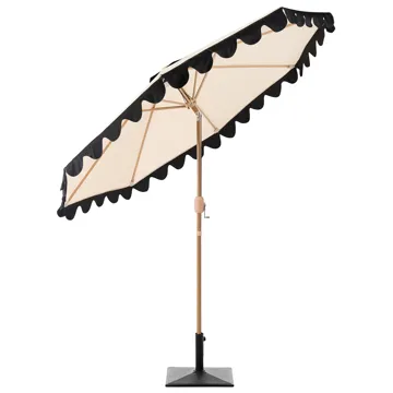 Parasoll utendørs 270 cm Isolotto - beige/brun/svart - Hagemøbler & utemiljø - Solbeskyttelse - Parasoller - Balkongparasoll