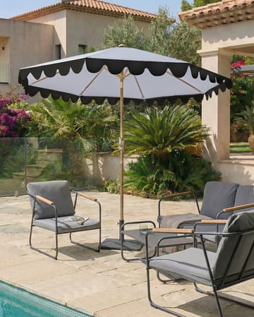 Parasoll utendørs 270 cm Isolotto - grå/brun/svart - Hagemøbler & utemiljø - Solbeskyttelse - Parasoller - Balkongparasoll