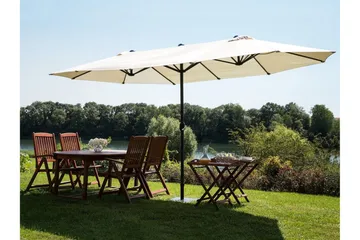 Sibilla Parasoll 247 cm - Beige - Hagemøbler & utemiljø - Solbeskyttelse - Parasoller