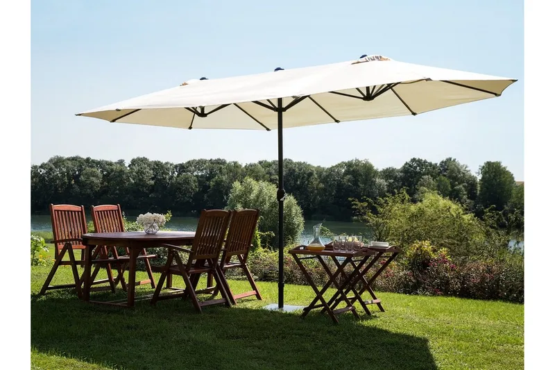 Sibilla Parasoll 247 cm - Beige - Hagemøbler & utemiljø - Solbeskyttelse - Parasoller