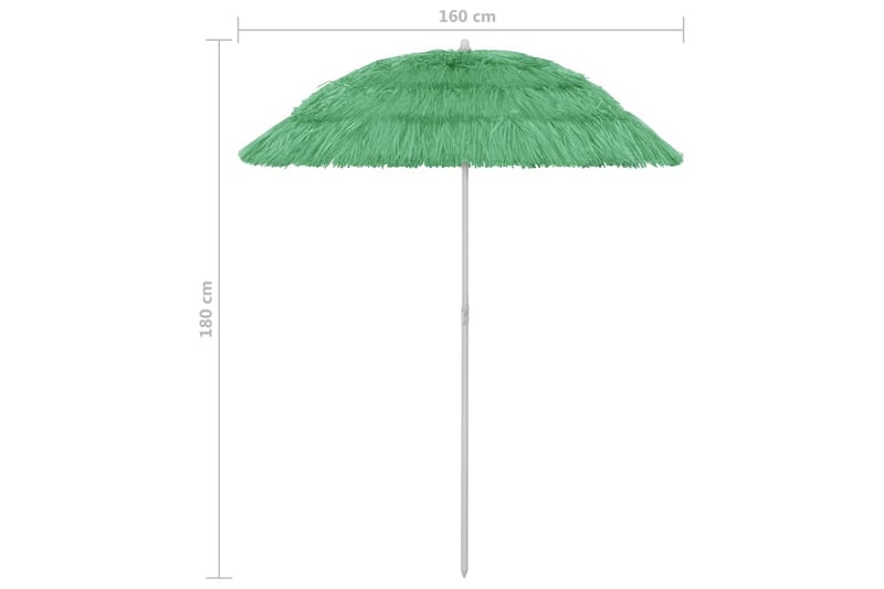 Strandparasoll grønn 180 cm - grønn - Parasoller