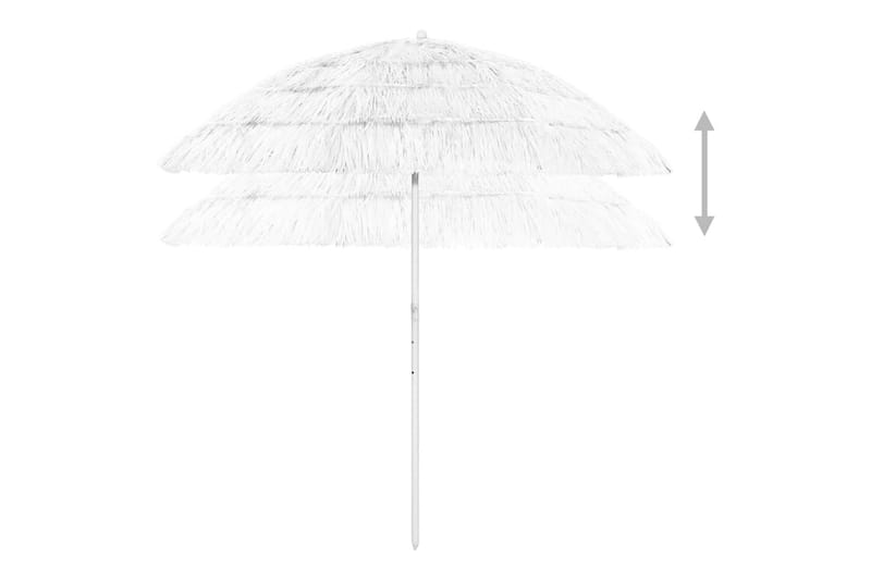 Strandparasoll hvit 240 cm - Hvit - Parasoller