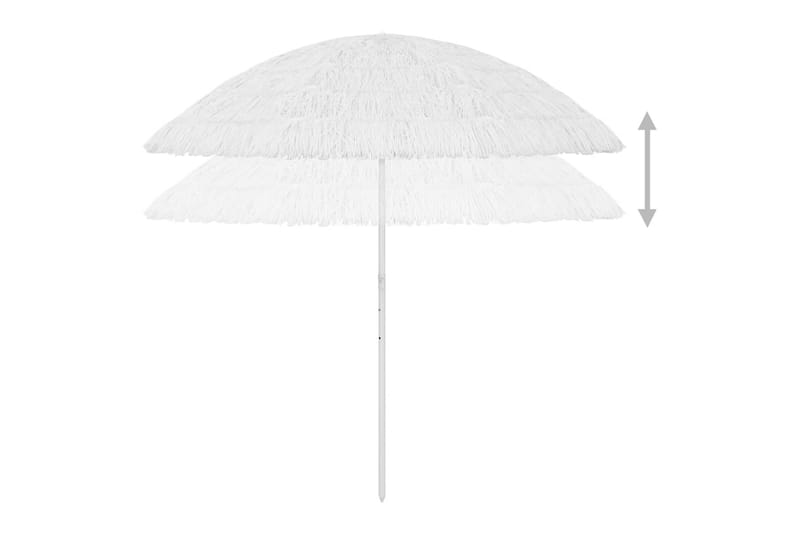 Strandparasoll hvit 300 cm - Hvit - Parasoller