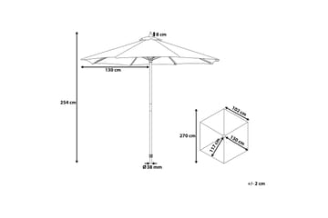 Tuscany Ii Parasoll 254 cm - Rød - Hagemøbler & utemiljø - Solbeskyttelse - Parasoller