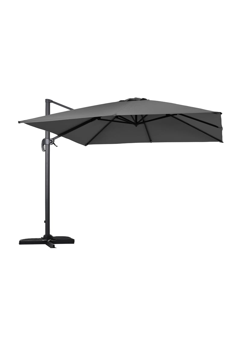 Vienna stort hengeparasoll 3 m i aluminium - Svart - Hagemøbler & utemiljø - Solbeskyttelse - Parasoller - Hengeparasoll