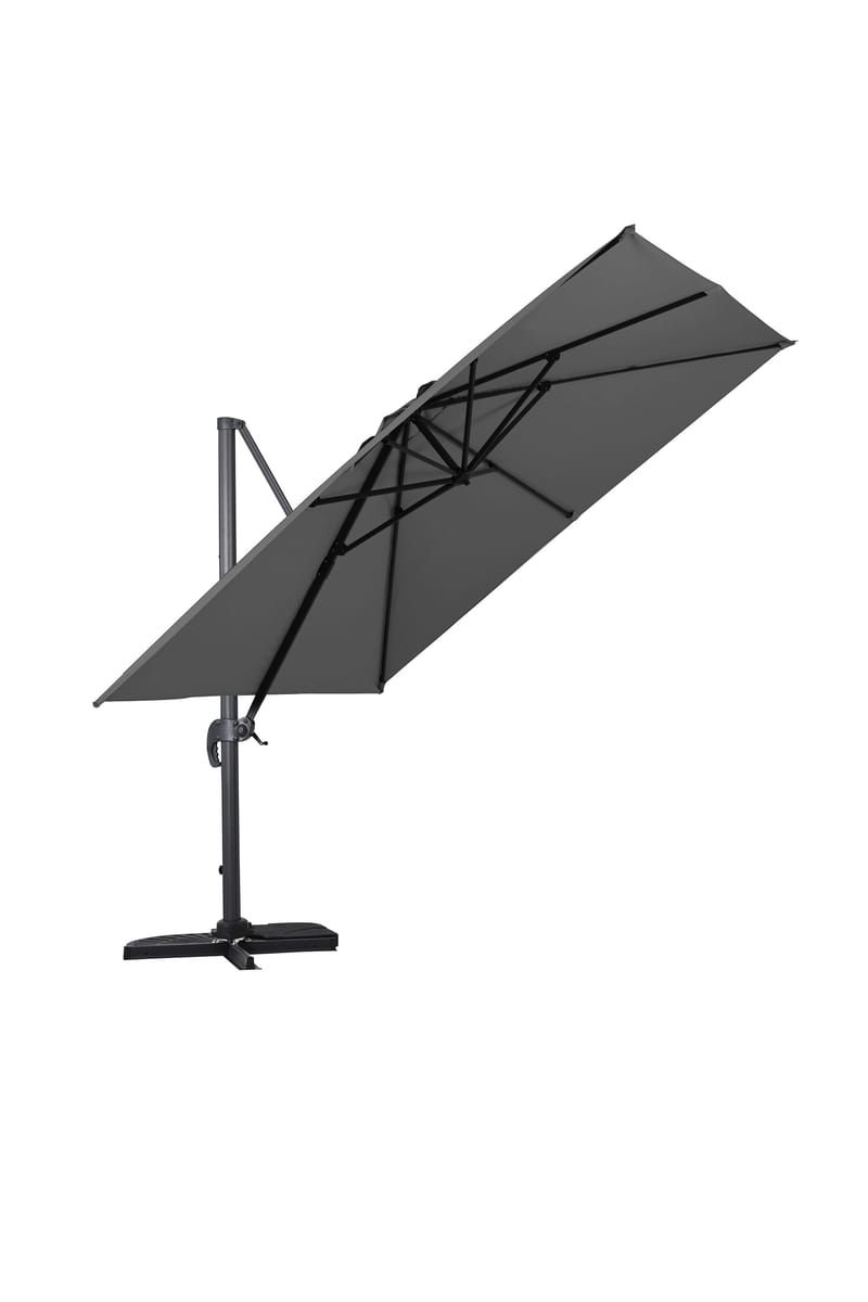 Vienna stort hengeparasoll 3 m i aluminium - Svart - Hagemøbler & utemiljø - Solbeskyttelse - Parasoller - Hengeparasoll