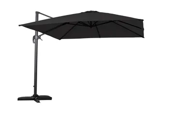 Vienna stort hengeparasoll 3 m i aluminium - Svart - Hagemøbler & utemiljø - Solbeskyttelse - Parasoller - Hengeparasoll
