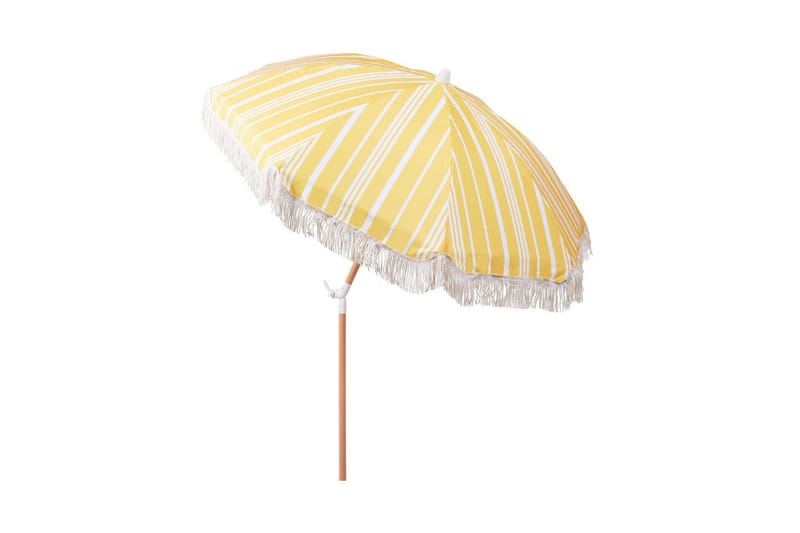 Parasolll Teulon 150 cm - Gul/Hvit/Lys Brun - Hagemøbler & utemiljø - Solbeskyttelse - Parasoller