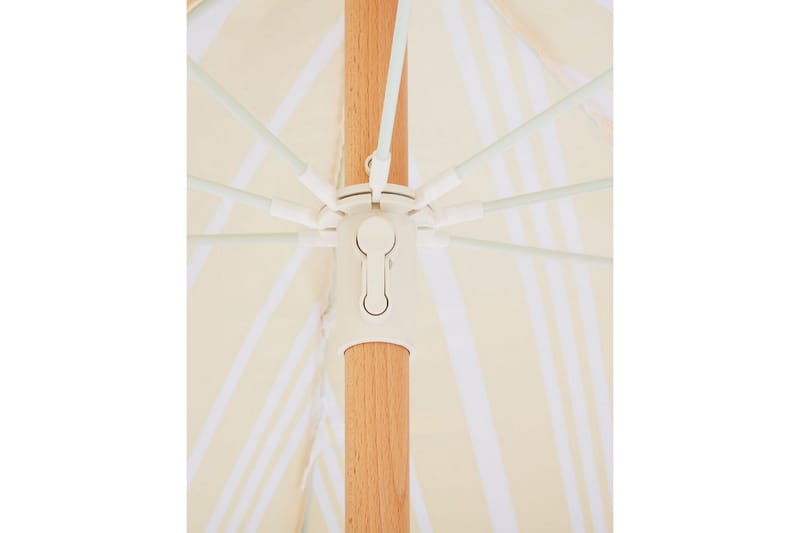 Parasolll Teulon 150 cm - Gul/Hvit/Lys Brun - Hagemøbler & utemiljø - Solbeskyttelse - Parasoller