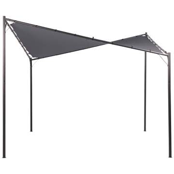 Paviljong Aventine 300 cm Stål - Grå/Svart - Hagemøbler & utemiljø - Solbeskyttelse - Pergola