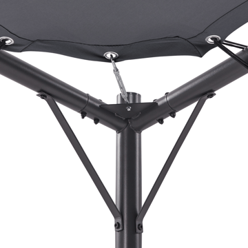 Paviljong Aventine 300 cm Stål - Grå/Svart - Hagemøbler & utemiljø - Solbeskyttelse - Pergola