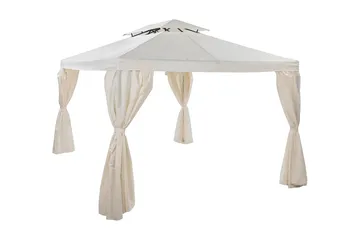 Bermuda komplett paviljong inkl. tak og vegger 3x4 m - Offwhite - Hagemøbler & utemiljø - Solbeskyttelse - Paviljong - Komplett paviljong