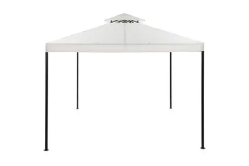 Bermuda komplett paviljong inkl. tak og vegger 3x4 m - Offwhite - Hagemøbler & utemiljø - Solbeskyttelse - Paviljong - Komplett paviljong