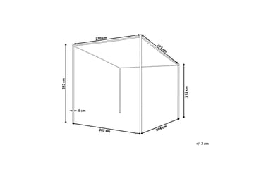 Hagepergola Vimino - Grå, svart - Hagemøbler & utemiljø - Solbeskyttelse - Paviljong - Komplett paviljong