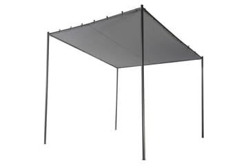 Hagepergola Vimino - Grå, svart - Hagemøbler & utemiljø - Solbeskyttelse - Paviljong - Komplett paviljong