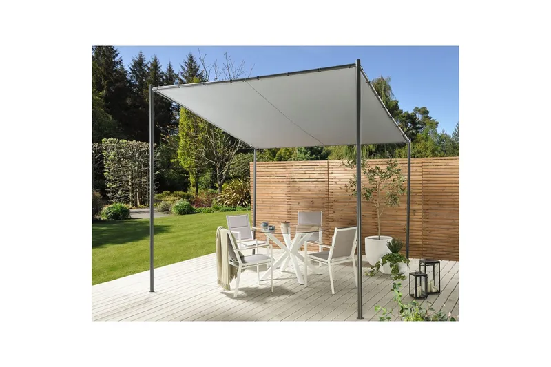 Hagepergola Vimino - Grå - Hagemøbler & utemiljø - Solbeskyttelse - Pergola