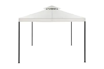 Bermuda komplett paviljong inkl. tak og vegger 3x3 m - Offwhite - Hagemøbler & utemiljø - Solbeskyttelse - Paviljong - Komplett paviljong