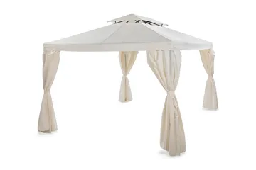 Bermuda komplett paviljong inkl. tak og vegger 3x3 m - Offwhite - Hagemøbler & utemiljø - Solbeskyttelse - Paviljong - Komplett paviljong