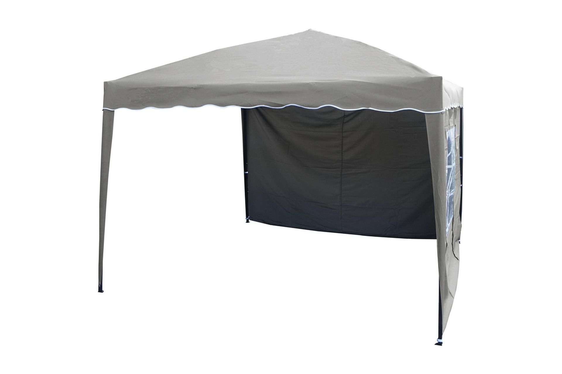 Easy Up Paviljong 295x295 cm - Hvit/brun - Hagemøbler & utemiljø - Solbeskyttelse - Paviljong - Komplett paviljong