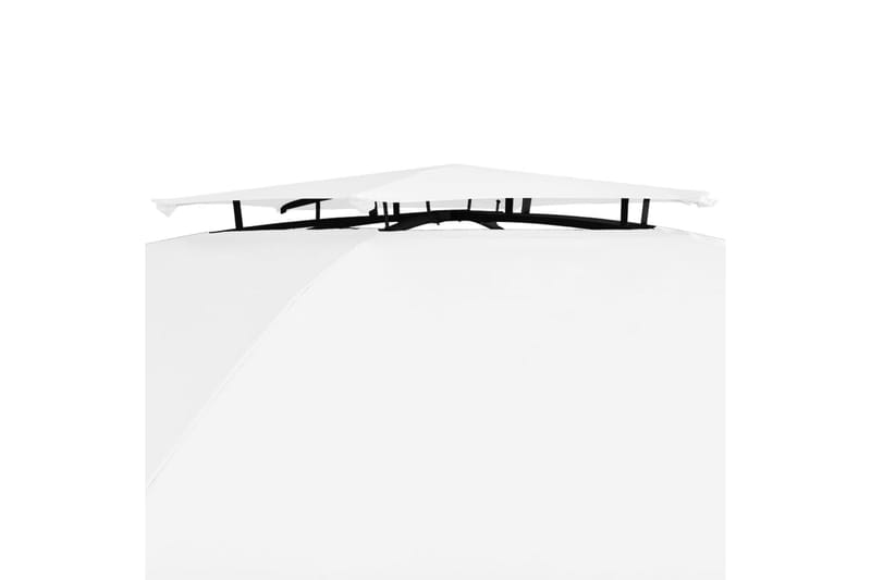 Hagetelt med gardiner 360x312x265 cm hvit 180 g/m² - Hvit - Komplett paviljong