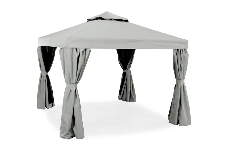Hillerstorp Luxor paviljong 300x300 cm grå - Hillerstorp - Hagemøbler & utemiljø - Solbeskyttelse - Paviljong - Komplett paviljong
