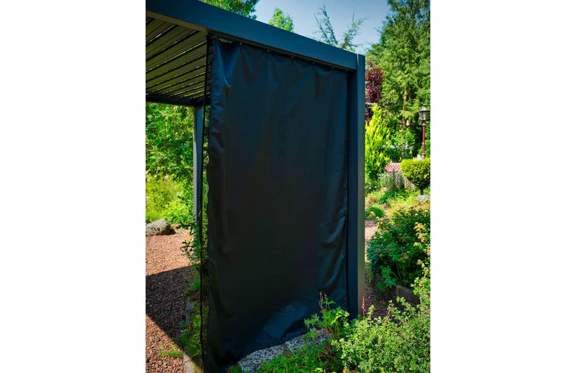 Mirador Paviljong 3x3x2,5 m med gardiner Mörkgrå Dark grey - Hagemøbler & utemiljø - Solbeskyttelse - Paviljong - Komplett paviljong