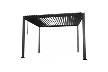 Mirador Paviljong 3x3x2,5 m med gardiner Mörkgrå Dark grey - Hagemøbler & utemiljø - Solbeskyttelse - Paviljong - Komplett paviljong
