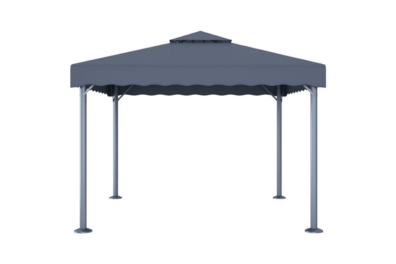 Paviljong 300x300 cm antrasitt aluminium -   - Komplett paviljong
