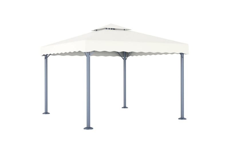 Paviljong 300x300 cm kremhvit aluminium - Komplett paviljong Paviljong 300x300 cm kremhvit aluminium - Komplett paviljong