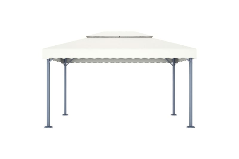 Paviljong 400x300 cm kremhvit aluminium - Komplett paviljong