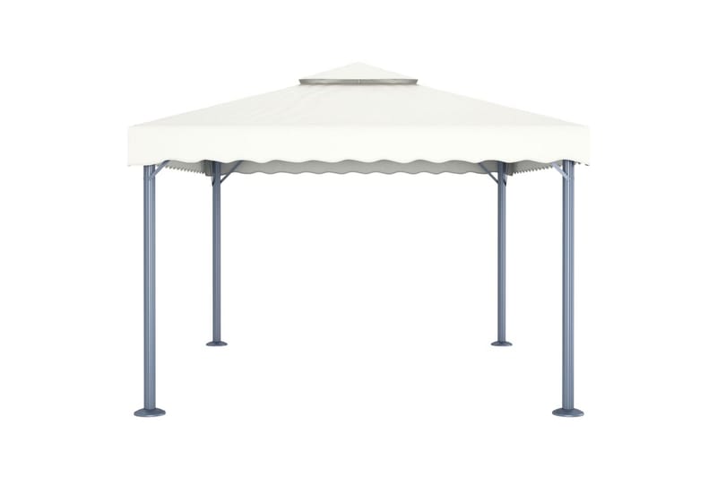 Paviljong 400x300 cm kremhvit aluminium - Komplett paviljong