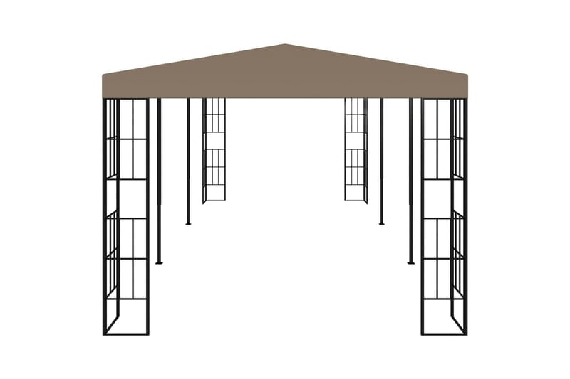 Paviljong 6x3 m gråbrun - Taupe - Komplett paviljong