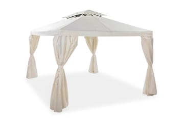 Paviljong Komplett Bermuda 3x3 m - NaturHvit - Hagemøbler & utemiljø - Solbeskyttelse - Paviljong - Komplett paviljong