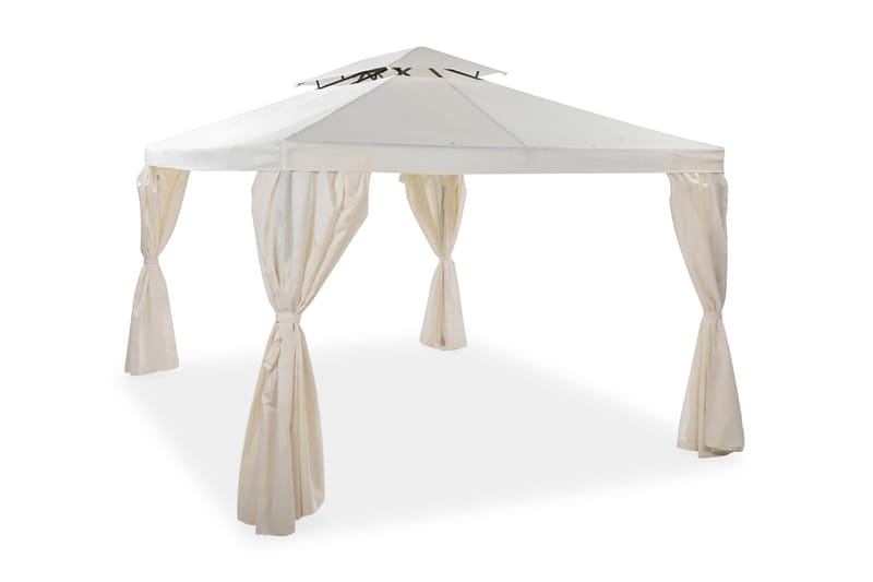 Paviljong Komplett Bermuda 3x3 m - NaturHvit - Hagemøbler & utemiljø - Solbeskyttelse - Paviljong - Komplett paviljong